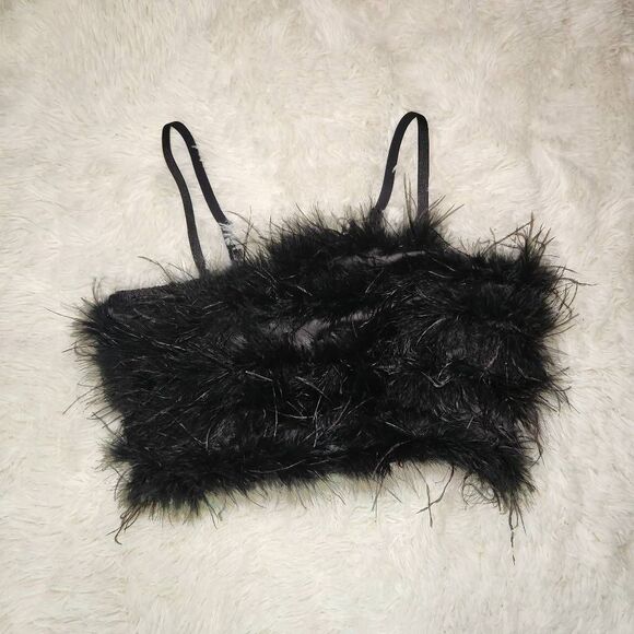 Bailey 44 Ostrich Feather Crop Tank Top - Picture 4 of 9